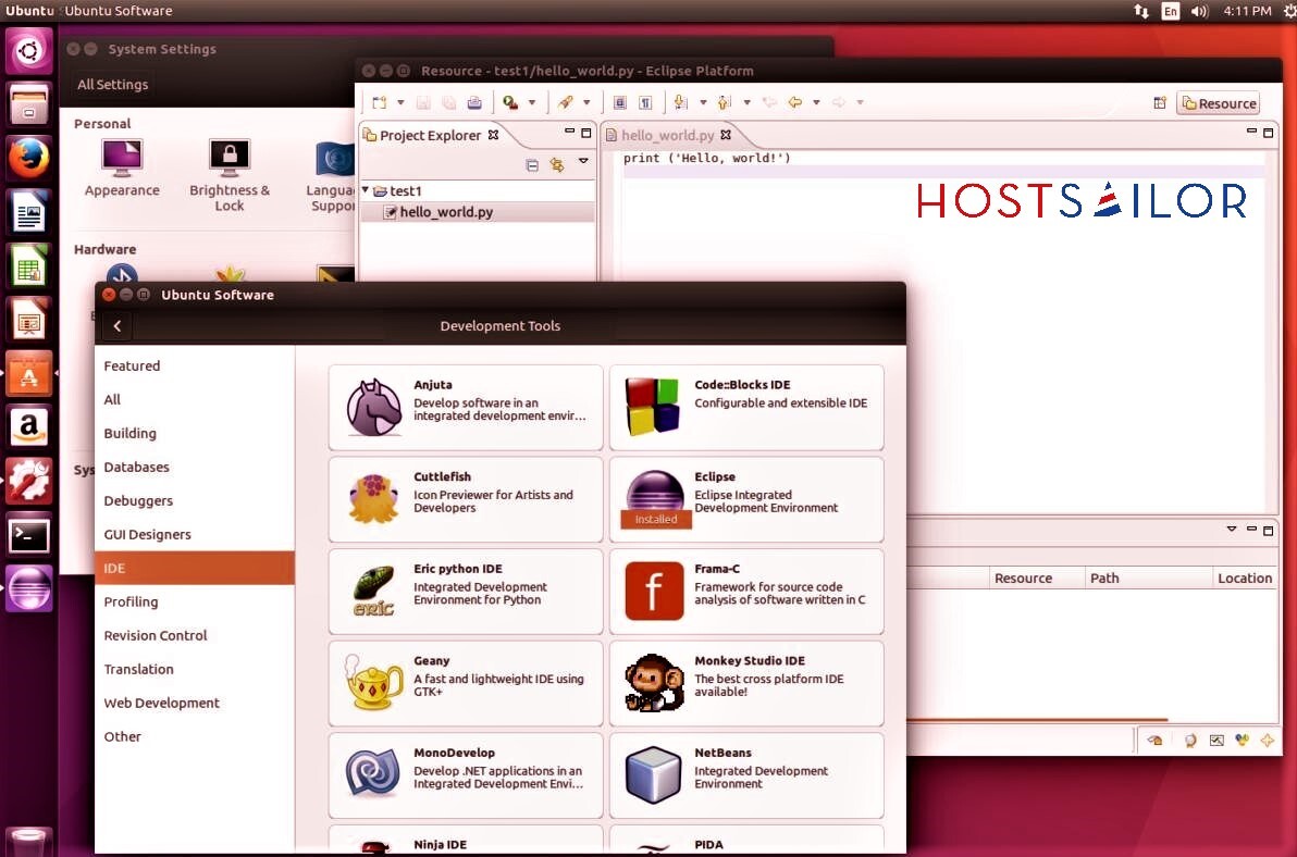 تتوفر مجموعة كبيرة من أدوات التطوير في Ubuntu افتراضيًا من مستودعات Canonical. img