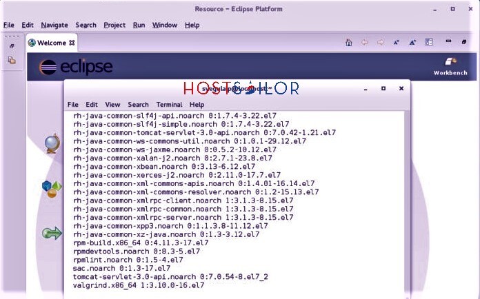 لا تتوفر أدوات مثل Eclipse في المستودعات الافتراضية لـ CentOS ، ولكن يمكن إضافتها عن طريق آليات مثل Red Hat Software Collections. img