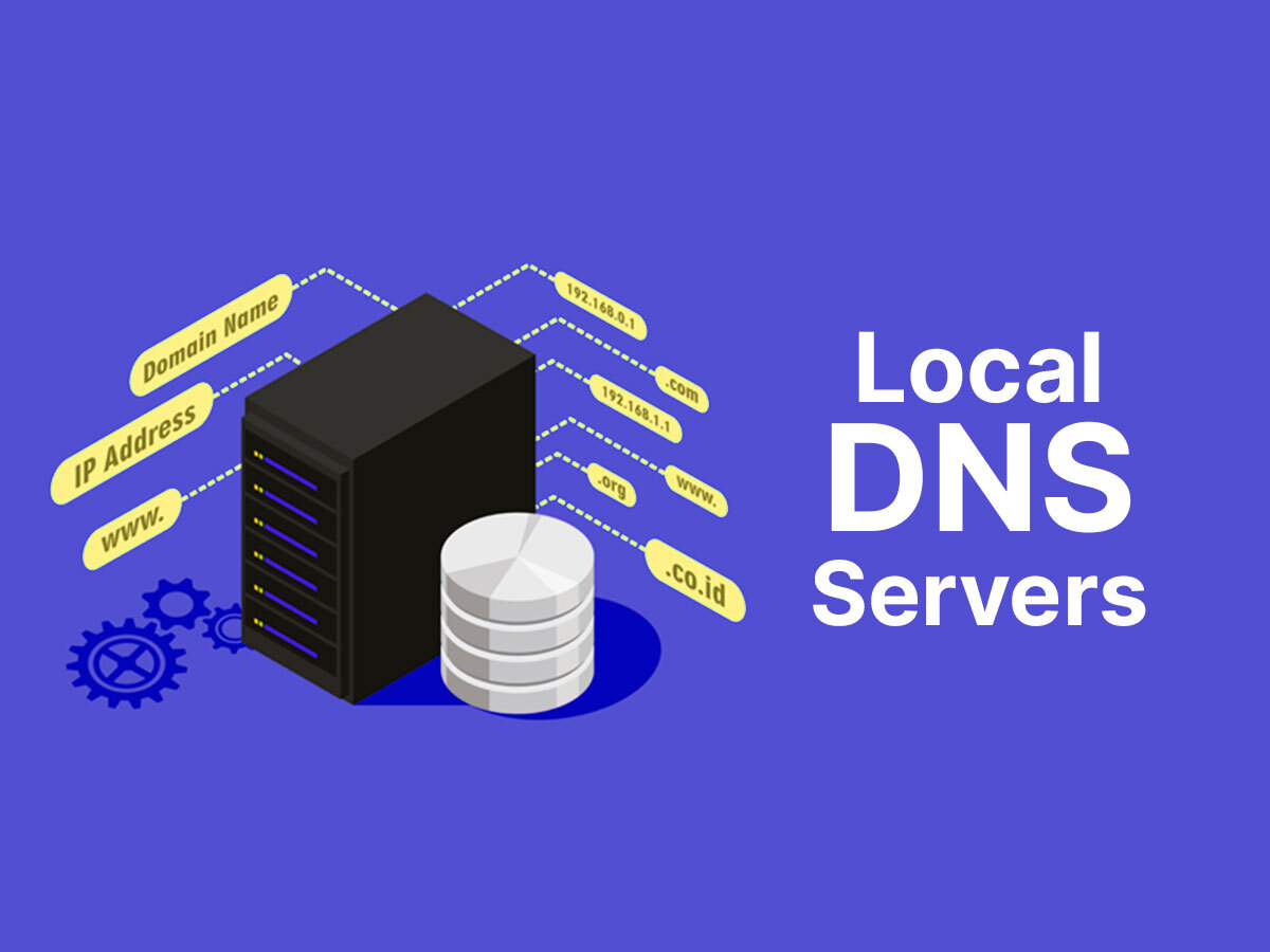 A Server with an options and Title "Local DNS Server"